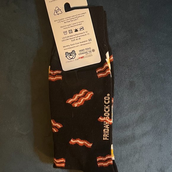 Eggs & Bacon Dress Socks (Purposefully Mismatched) - Picture 2 of 3